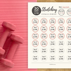 Stretching Exercise Poster, Warm up Cool Down Chart 