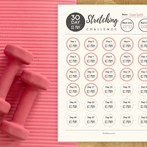 Stretching Exercise Poster, Warm up Cool Down Chart 