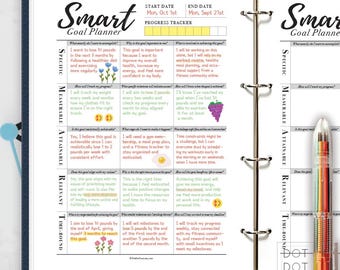 SMART Goal Planner Template: Printable Goal Setting Worksheet (PDF)