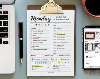 Printable 7 Day Planner (A5, Half Letter & Half A4) Daily Planner Day Planner Work Planner 365 Daily Planner Everyday Planner Daily Log PDF