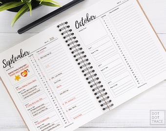 Printable Monthly Planner: Daily & Weekly Organizer (Digital Download)