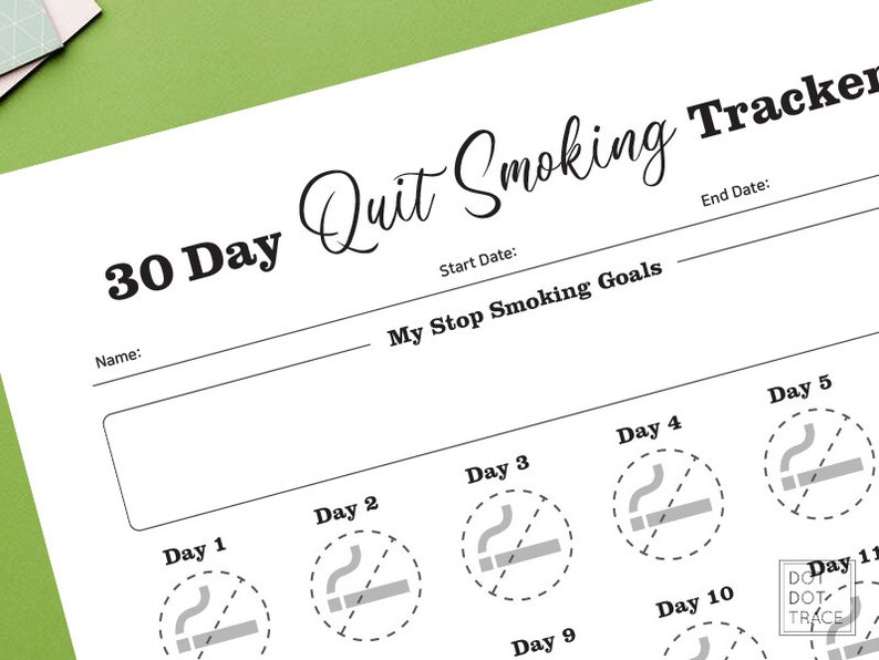 Printable 30 Day Quit Smoking Tracker 30 Day Stop Smoking Etsy Printable 30 Day Quit Smoking Tracker 30 Day Stop Smoking Etsy