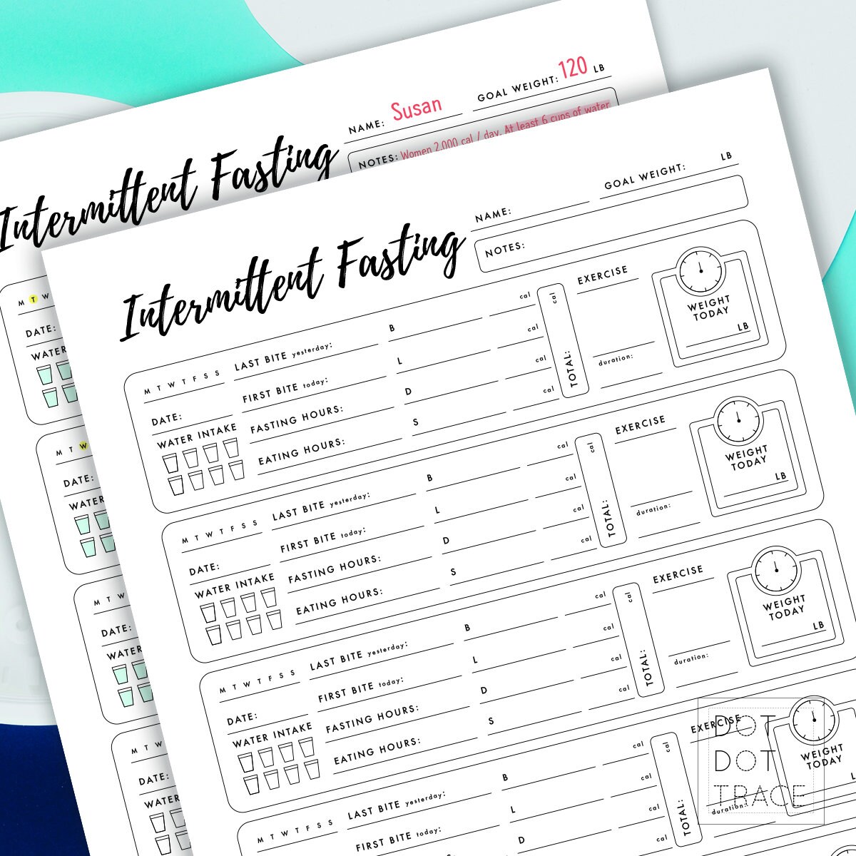 Printable Intermittent Fasting Tracker: Happy Planner Classic (PDF ...