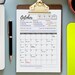 12 Letter Grid Planner Printable