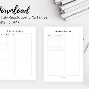 Printable Quick Notes Templates Essential Quick Notes Template on Your ...