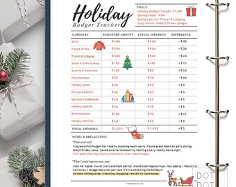 Printable Holiday Budget Tracker: Christmas Spending Planner (PDF Download)