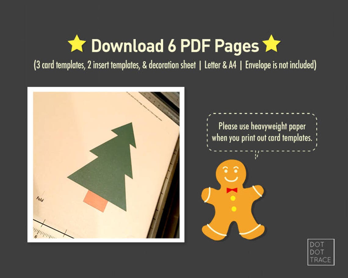 Printable Christmas Card DIY Kit Printable Kids Activities Etsy