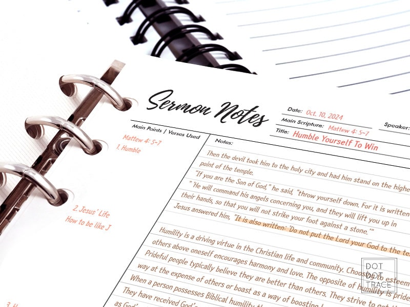 Printable Sermon Notes (No Application Section) Sermon Summary Note Sermon Notes Journal GoodNotes Sermon Notes Templates Preaching Notes