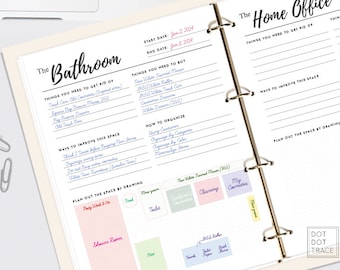 Printable Home Editing Planner House Remodeling Chart Home Interior Tracker Home Edit How to Edit My Home Edit 12 Page Letter PDF Download