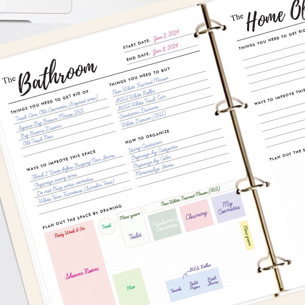 Printable Home Editing Planner House Remodeling Chart Home Interior Tracker Home Edit How to Edit My Home Edit 12 Page Letter PDF Download