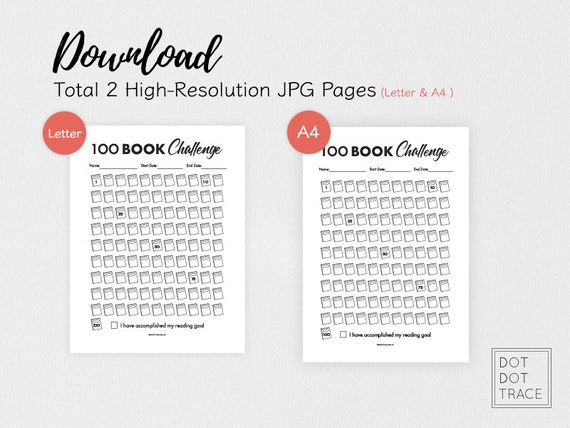 100 Book Challenge Reading Tracker Reading Challenge for Kids Goodnotes 100 Book  Challenge Reading Log 100 Books Challenge Template Download 