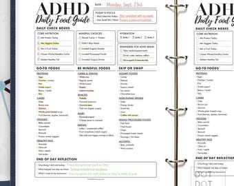 ADHD Daily Food Guide PDF | Meal Planner, Focus & Energy Tracker, Brain-Friendly Eating PDF Download