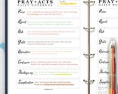 PRAY + ACTS Daily Prayer Journal: Christian Guided Notebook (PDF)