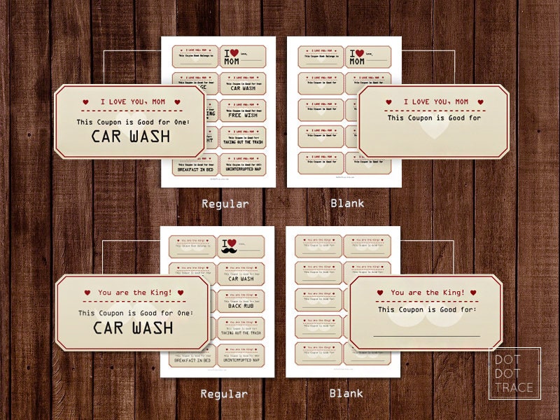 Printable Coupon Book for Mom &amp; Dad Coupon Book for Parents - Etsy