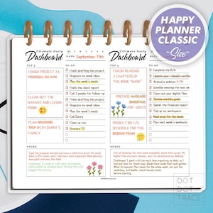 Panel de control diario definitivo para imprimir [Happy Planner Classic] Panel de control diario de dos días Plantilla de planificador diario Panel de control diario Duo Planificador de 2 días