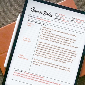 Printable Sermon Notes Template: Christian Planner (PDF Letter) image 3