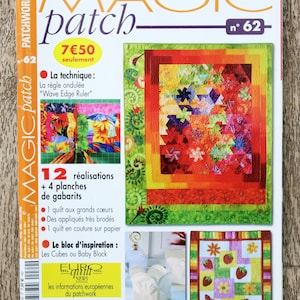 Magisch patch 62 tijdschrift, patchwork tijdschrift, patchwork patroon, naaipatroon, naaimagazine, patchwork plaid, patchwork quilt
