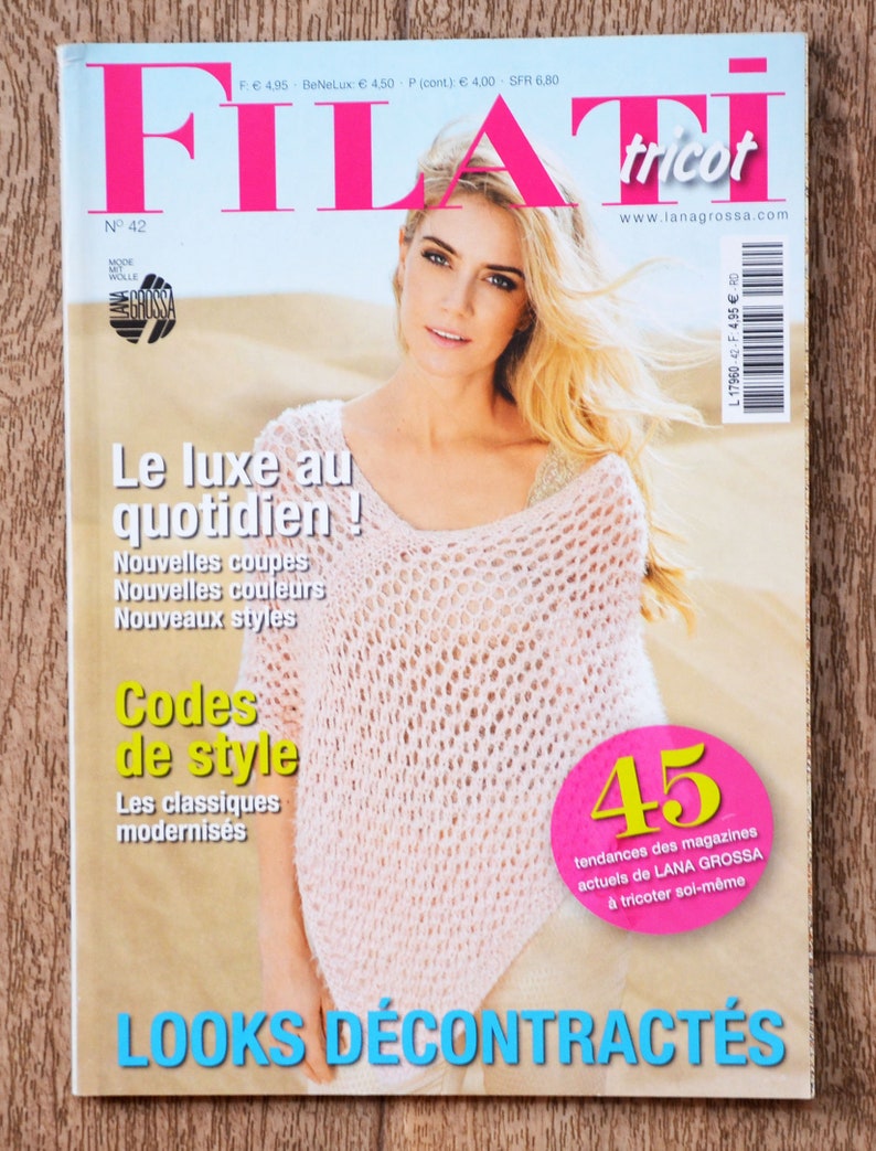 Filati 42 knitting magazine, knitting magazine, knitting catalog, knitting explanations, knitting magazine, women's knitting, summer knitting, knit poncho image 1