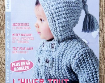 Magazine Idéal Layette 168, catalogue tricot, patron tricot, tricot bébé, layette en tricot, tricot hiver, combinaison bébé, paletot bébé