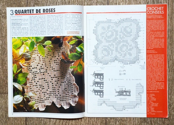 Rivista selezione Tricot / Crochet d'art 262, rivista uncinetto, schema  uncinetto, centrino uncinetto, copriletto uncinetto, filetto -  Italia