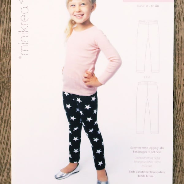 Minikrea sewing pattern pouch 50330 / Children's leggings 4-10 years old, legging pattern, pants pattern, little girl's leggings, stretch pants