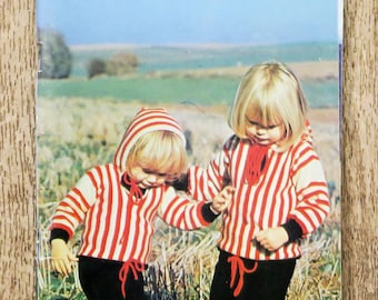 Chanteleine 2 Magazine, knitting magazine, knitting catalog, children's knitting, vintage knitting, children's sweater, children's cardigan, striped sweater