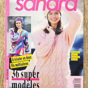 Sandra 91 Knitting Magazine / February 1992, knitting magazine, knitting catalog, vintage knitting, women&#39;s knitting, knitting pattern, children&#39;s knitting