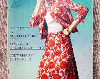 Magazine Modes & Travaux 796 / Avril 1967, tricot vintage, crochet vintage, magazine tricot, catalogue tricot, tricot enfant, broderie