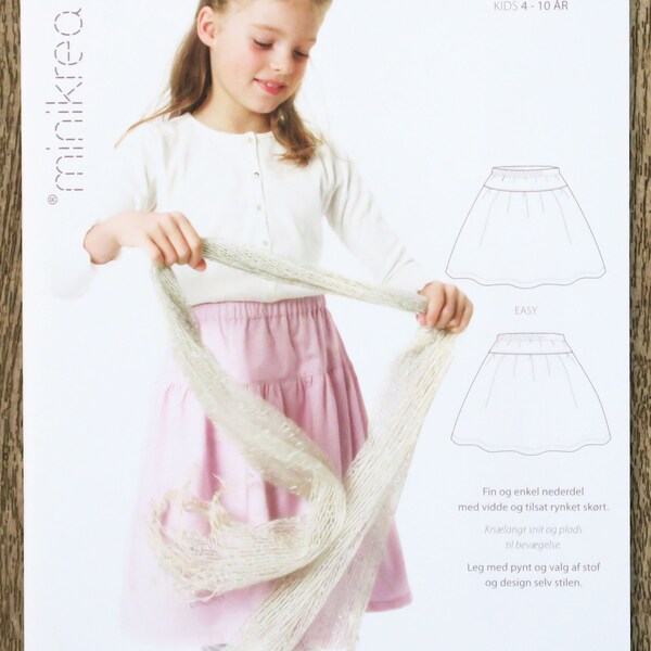 Minikrea 30100 sewing pattern pouch / Children's skirt 4-10 years old, skirt pattern, children's pattern, loose skirt, little girl's skirt