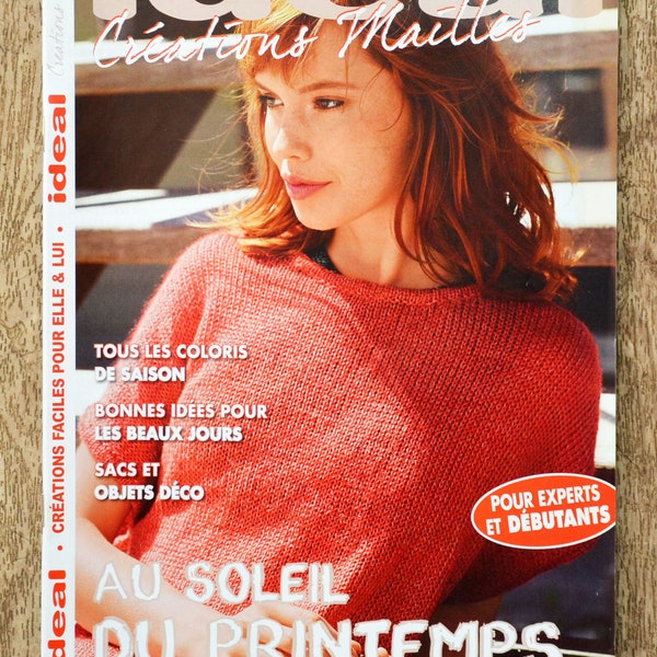Magazine Idéal Créations mailles 33 / Printemps, magazine tricot, catalogue tricot, tricot femme, pull femme, patron tricot, pull homme