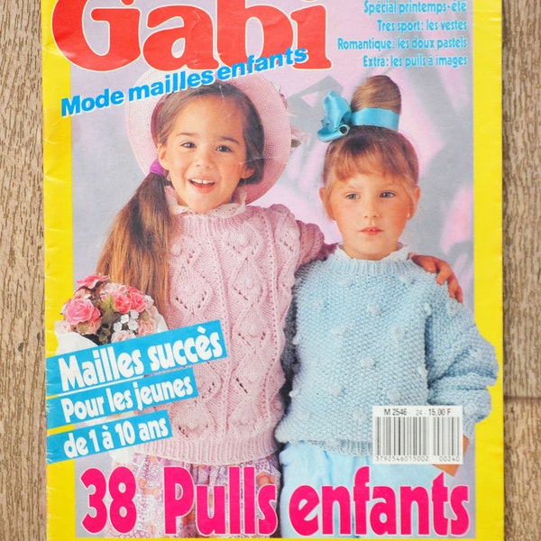 Gabi 24 Strickmagazin / Kinderstrickmode, Strickkatalog, Vintage Stricken, Kinderstricken, Kinderpullover, Charakterpullover
