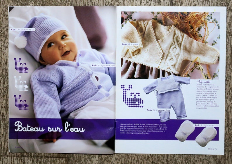 Ideal Layette Magazine 137, Strickkatalog, Strickmuster, Babystricken, gestrickte Babyausstattung, Sommerstricken, Babyoverall, Babykleid Bild 4