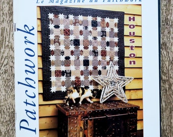 Magazine Quiltmania 33 / Janvier-février 2003, magazine couture, magazine patchwork, patron patchwork, patron couture, plaid en patchwork