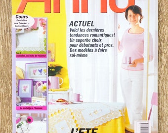 Magazine Anna 7 / Juillet 2002, magazine tricot, revue tricot, magazine broderie, hardanger, point de croix, broderie chapeaux, crochet