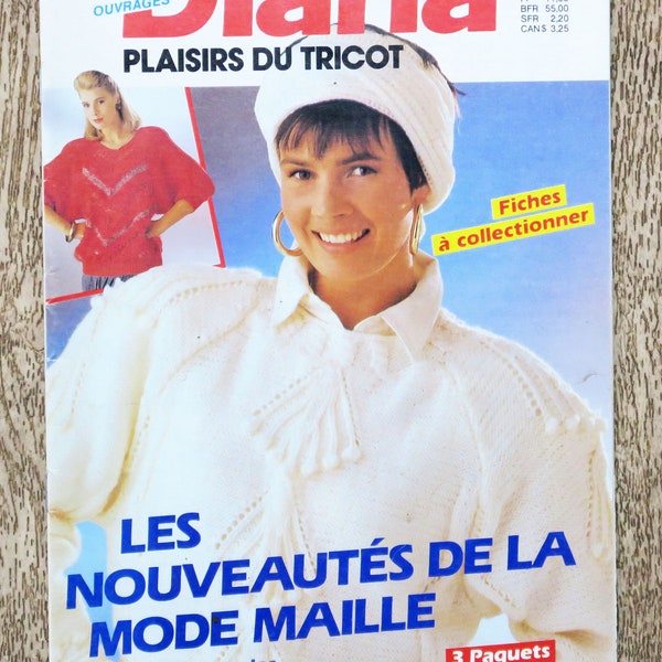 Diana knitting magazine Plaisirs du tricot 17, knitting catalog, vintage knitting, women's knitting, mohair sweater, vintage sweater, vintage maxi-pull