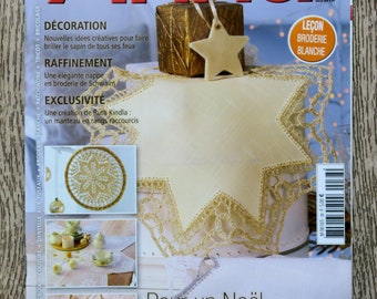 Anna Burda magazine manual works 12/2010, Burda magazine, embroidery pattern, crochet, Christmas embroidery, hardanger, patchwork cushion