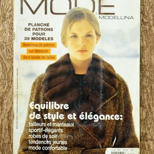 Magazine Modellina 41 / Fall-winter 1999-2000, magazine couture, pattern couture, magazine couture, pattern woman, pattern dress, pattern jacket image 1