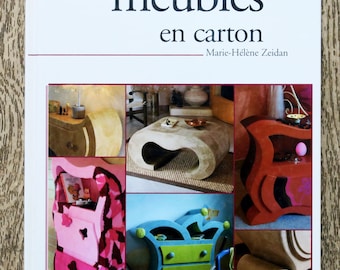 Cardboard Furniture book, cardboard crafting techniques, cardboard decoration, DIY book, furniture making, cardboard shelf