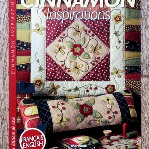 Livre Cinnamon inspirations, livre patchwork, livre couture, patron patchwork, quilts à coudre, plaid patchwork, coeur en tissu