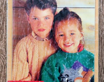 Magazine Phildar Créations enfants 225, catalogue Phildar, tricot enfant, tricot vintage, patron tricot, pull enfant, tricot jacquard