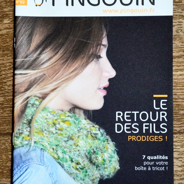 Mini magazine Pingouin 02 / 15 modèles femme, catalogue tricot, patron tricot,  patron pull, tricot hiver, pull femme, poncho en tricot