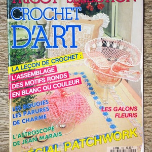Magazine Tricot selection / Crochet art 132, crochet magazine, crochet pattern, crochet doily, crochet cushion, crochet braid
