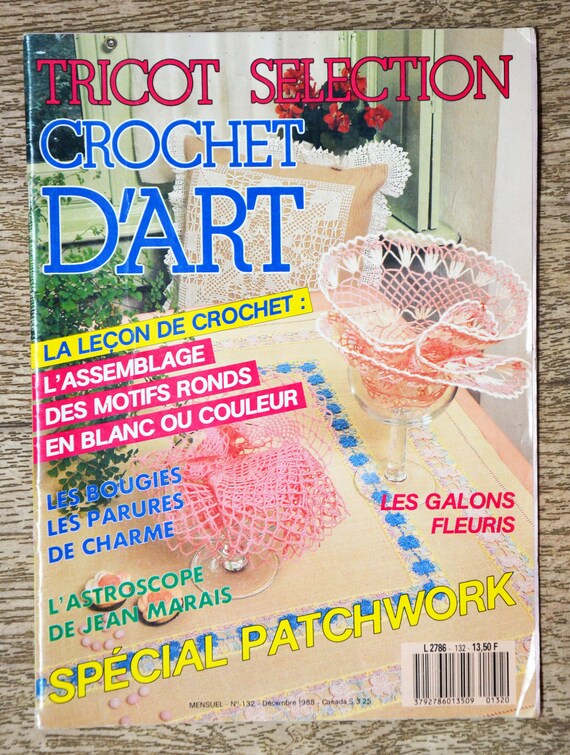 TRICOT SELECTION CROCHET D'ART N°42 01/1980 Napperon Centre table Nappe