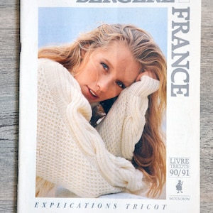 Catálogo de instrucciones de tejido Bergère de France 1990-1991, revista de tejido, instrucciones de tejido, tejido para mujer, tejido para hombre, suéter para mujer