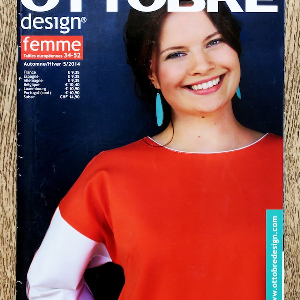 Magazine Ottobre design femme automne-hiver 5/2014, magazine couture, patron couture, patron femme, patron veste, patron tunique