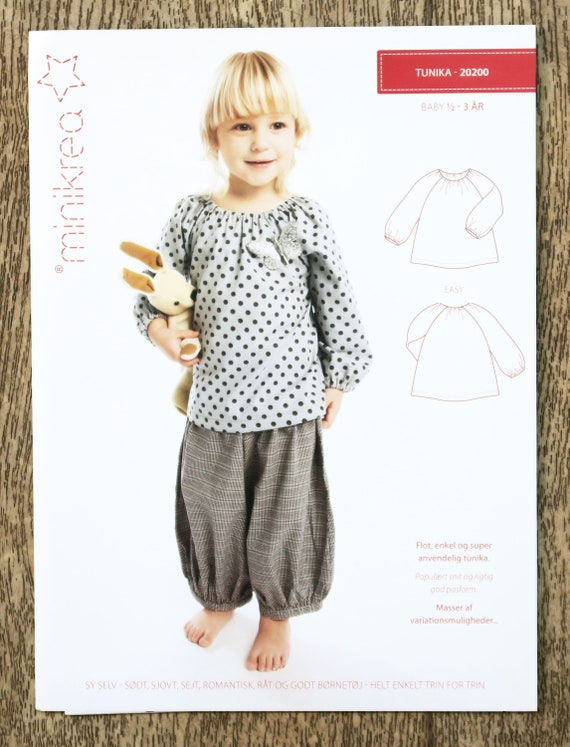 Tunic Top - Minikrea - Pattern - 6mo-3years Tunic Top - Minikrea - Pattern - 6mo-3years