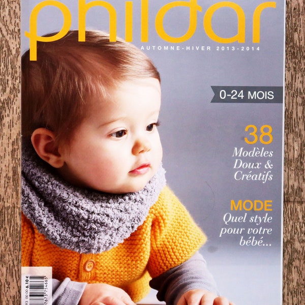 Magazine Phildar 93 / Bébés 0-24 mois, magazine tricot, catalogue tricot, tricot enfant, tricot bébé, layette, accessoires tricotés