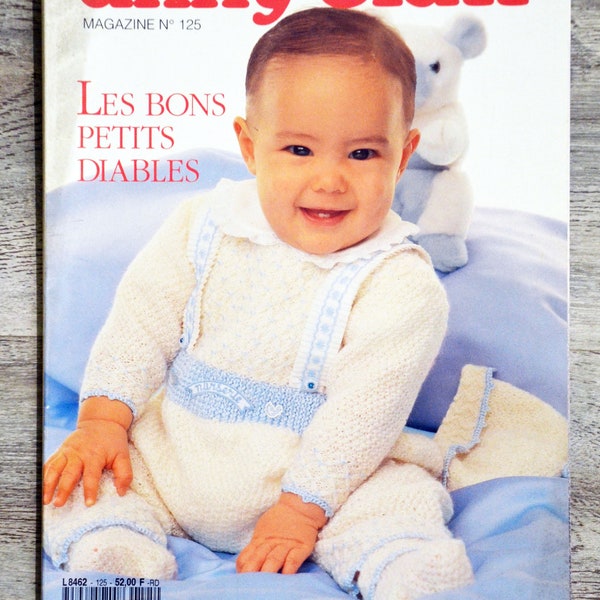 Anny Blatt knitting magazine 125 / The good little devils, knitting catalog, baby knitting, layette, knitting pattern, baby bra, baby sweater