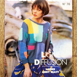 Magazine tricot Anny Blatt 76 / Ligne diffusion, catalogue tricot, tricot vintage, tricot femme, patron tricot, explications tricot