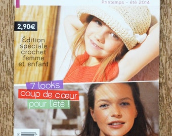 Mini magazine Phildar Printemps-été 2014 / 7 looks coup de coeur pour l'été, catalogue crochet, patron crochet, robe en crochet, top femme